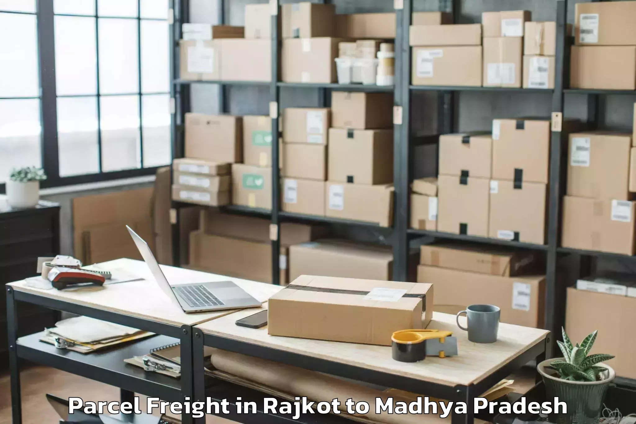 Efficient Rajkot to Tekanpur Parcel Freight